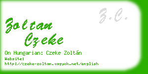 zoltan czeke business card